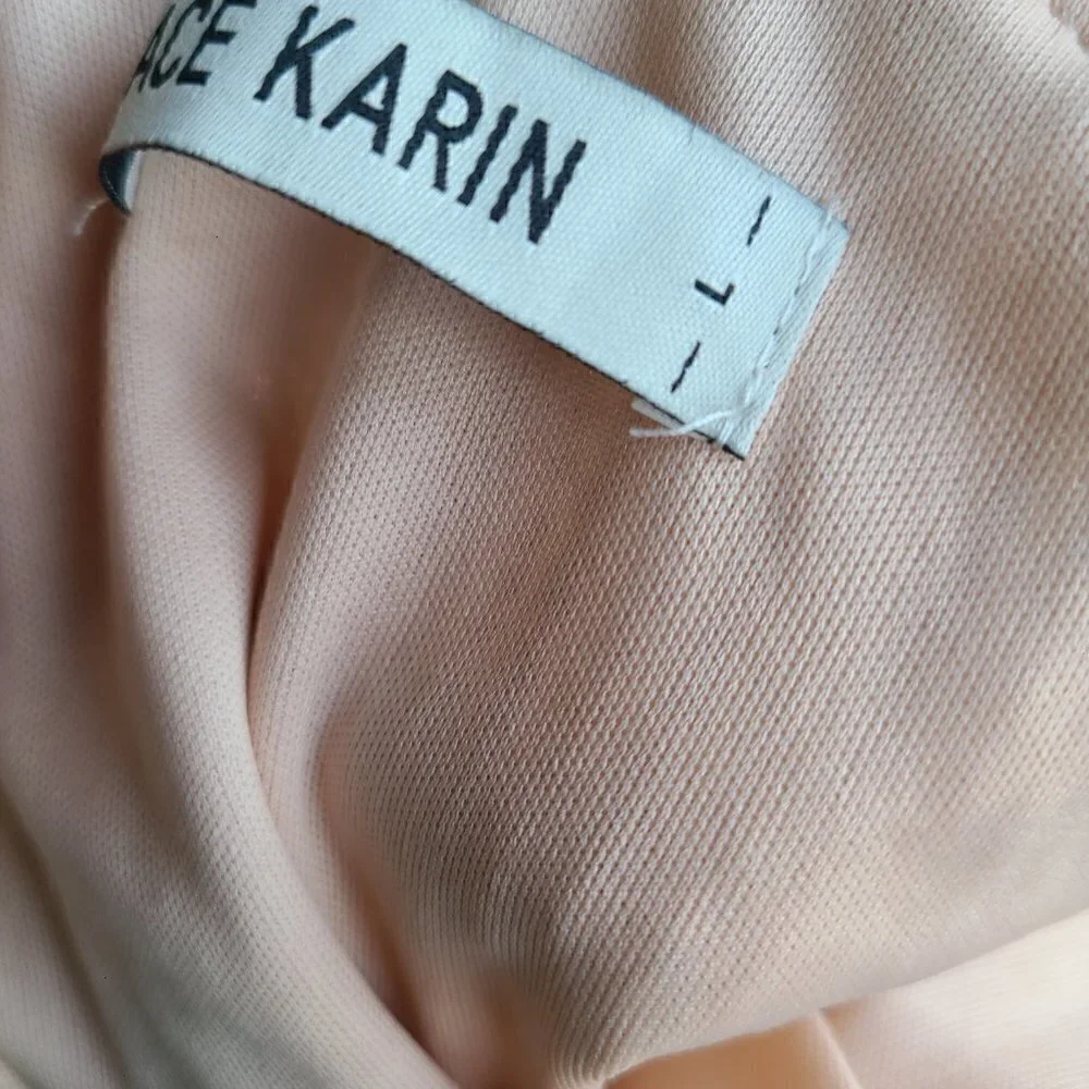 Grace Karin Peachy Pink Keyhole Halter Glitter Sequin Top - Picture 8 of 8